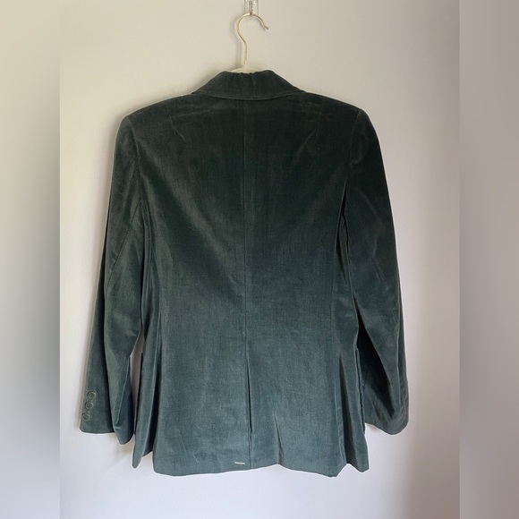 Vintage Personal Leslie Fay Green Velvet Two Button Blazer Women’s Size 10 NWT - Picture 2 of 8